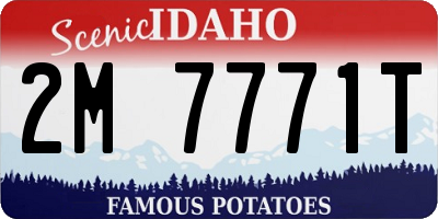 ID license plate 2M7771T