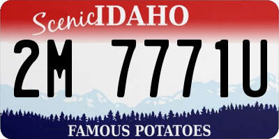 ID license plate 2M7771U