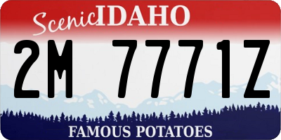 ID license plate 2M7771Z