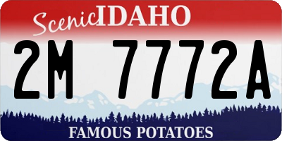 ID license plate 2M7772A