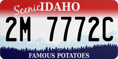 ID license plate 2M7772C