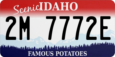 ID license plate 2M7772E