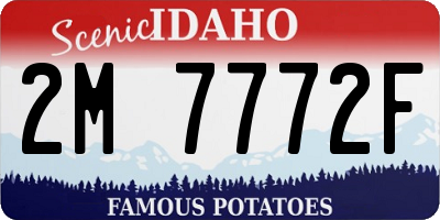 ID license plate 2M7772F