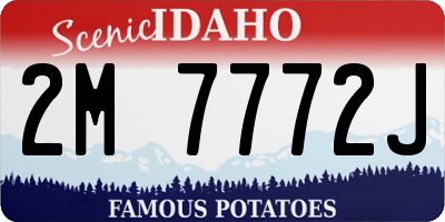ID license plate 2M7772J