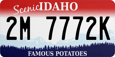 ID license plate 2M7772K