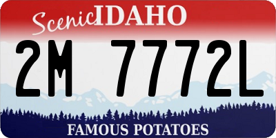 ID license plate 2M7772L