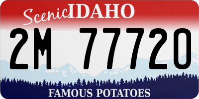 ID license plate 2M7772O