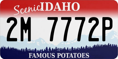 ID license plate 2M7772P
