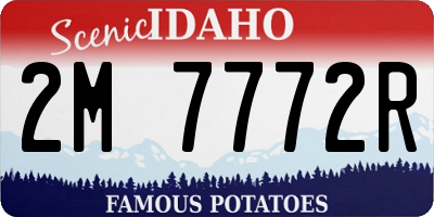 ID license plate 2M7772R