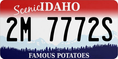 ID license plate 2M7772S