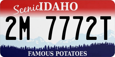 ID license plate 2M7772T