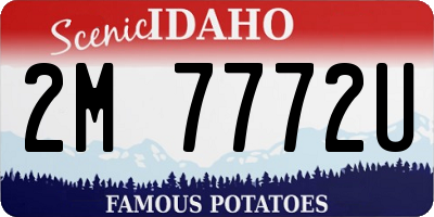 ID license plate 2M7772U