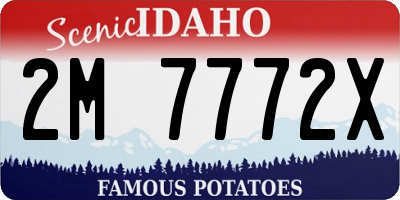 ID license plate 2M7772X