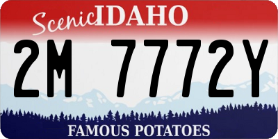 ID license plate 2M7772Y
