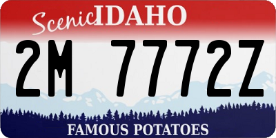ID license plate 2M7772Z