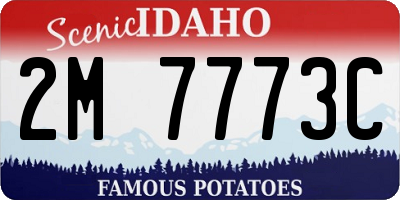 ID license plate 2M7773C