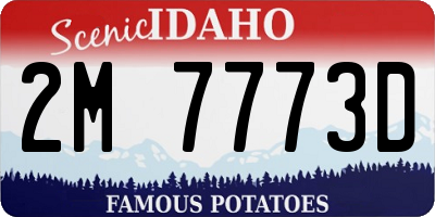 ID license plate 2M7773D