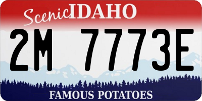 ID license plate 2M7773E