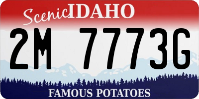 ID license plate 2M7773G