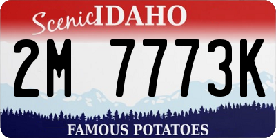 ID license plate 2M7773K