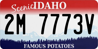 ID license plate 2M7773V