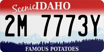 ID license plate 2M7773Y