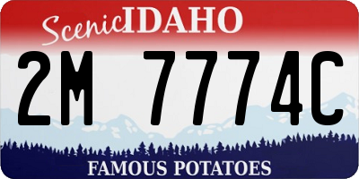 ID license plate 2M7774C