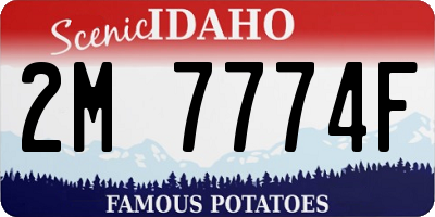 ID license plate 2M7774F