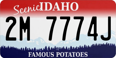 ID license plate 2M7774J