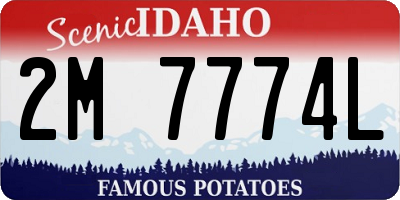 ID license plate 2M7774L