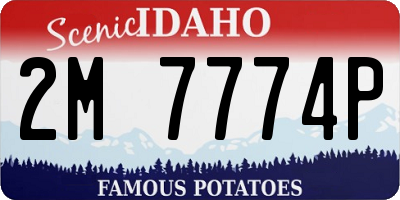 ID license plate 2M7774P