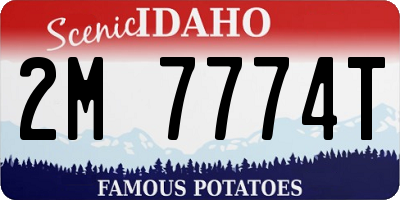 ID license plate 2M7774T