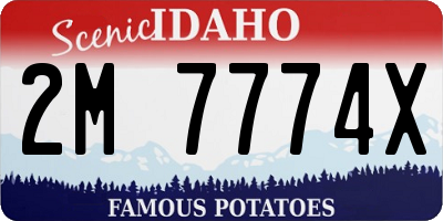 ID license plate 2M7774X