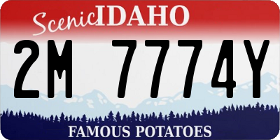 ID license plate 2M7774Y