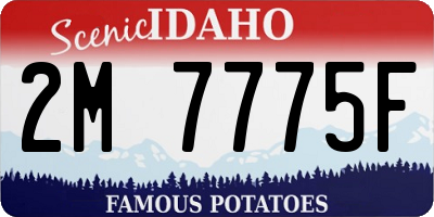 ID license plate 2M7775F