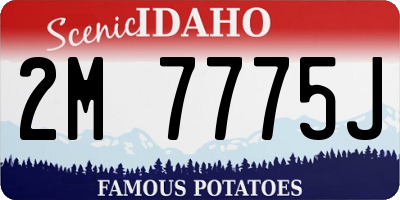 ID license plate 2M7775J