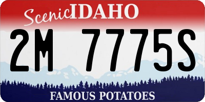 ID license plate 2M7775S