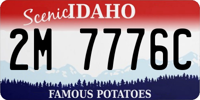 ID license plate 2M7776C