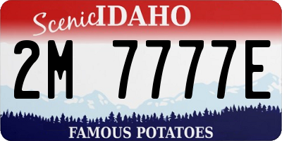 ID license plate 2M7777E