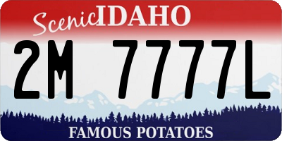 ID license plate 2M7777L