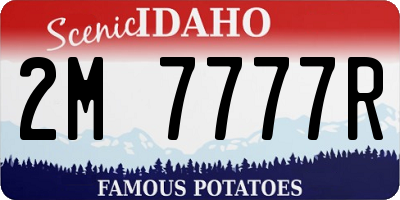 ID license plate 2M7777R