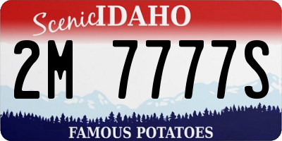 ID license plate 2M7777S