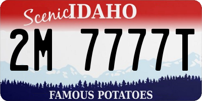 ID license plate 2M7777T