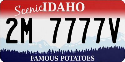ID license plate 2M7777V
