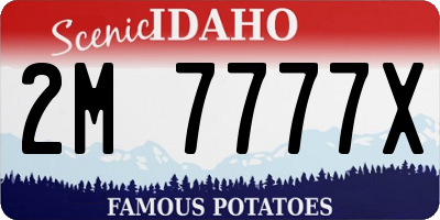 ID license plate 2M7777X