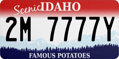 ID license plate 2M7777Y