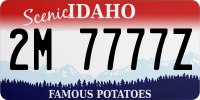 ID license plate 2M7777Z