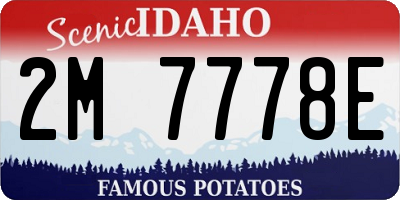 ID license plate 2M7778E