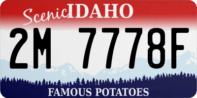 ID license plate 2M7778F