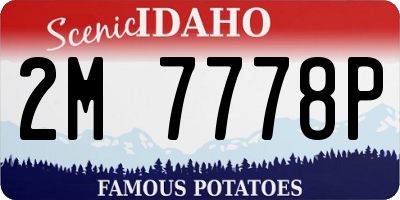 ID license plate 2M7778P